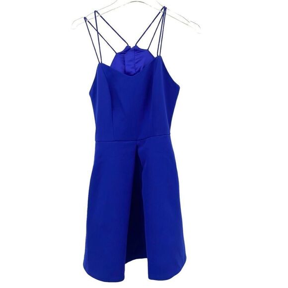Keepsake Blue Strappy Cocktail Dress Size S - Picture 2 of 11